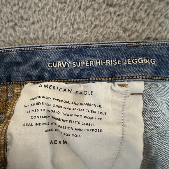 American Eagle Curvy Super Hi-Rise Jegging Womens Jeans Blue Size Plus 20 Short - Picture 3 of 6